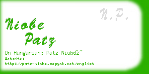 niobe patz business card